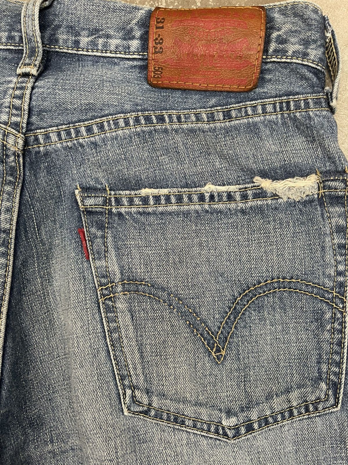 Levi's Vintage LEVIS 503 Distressed Jeans Size US 31 - 11 Thumbnail