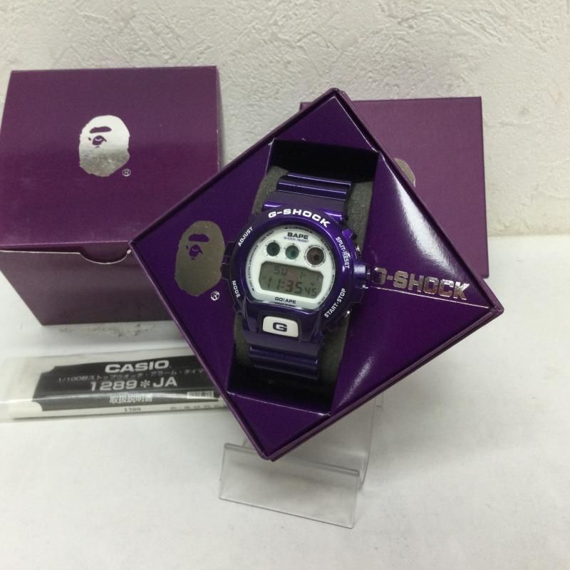 Bape × G Shock A BATHING APE x G-SHOCK DW-6900 Digital Watch Purple ...