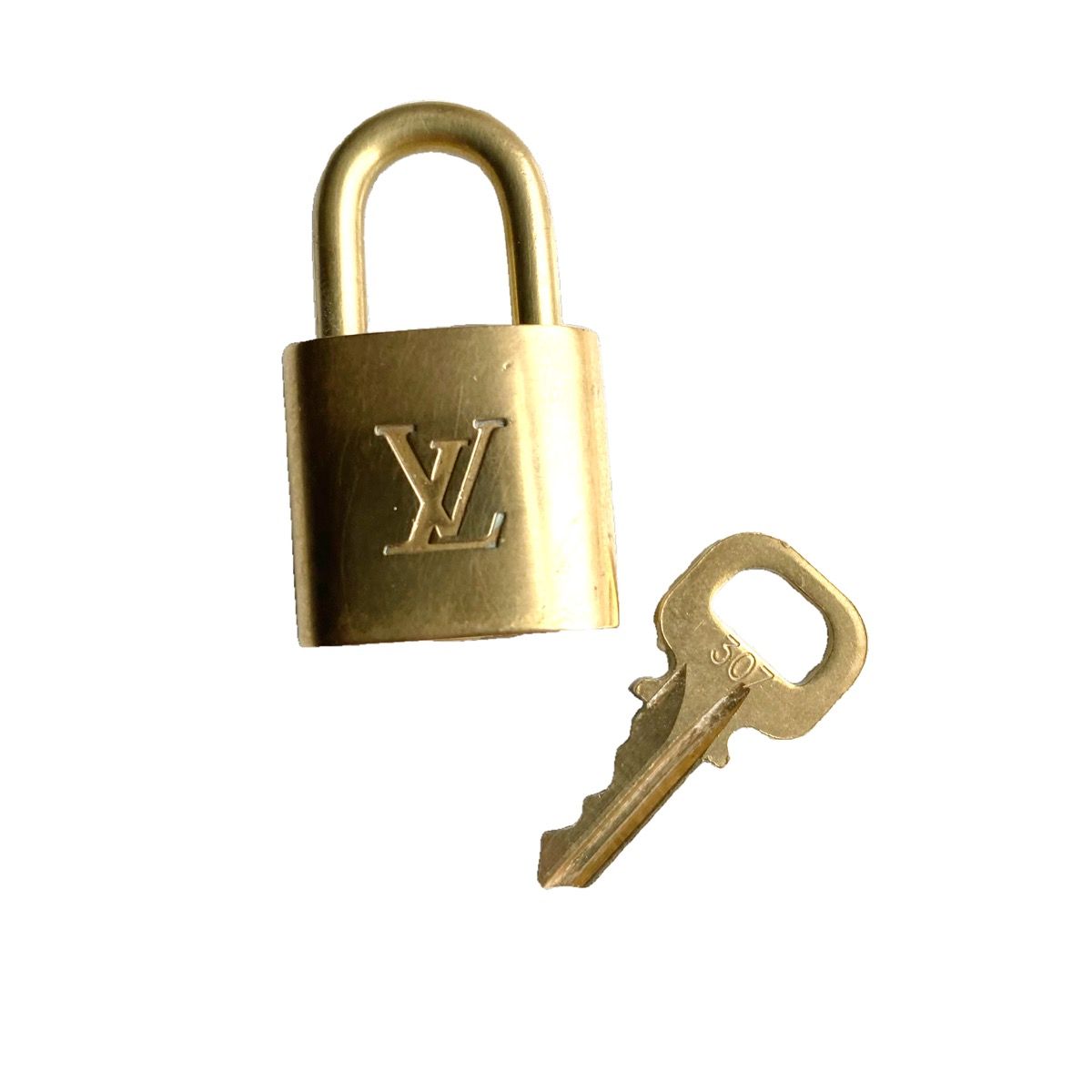 Louis Vuitton Louis Vuitton Gold Luggage Lock & Key #307