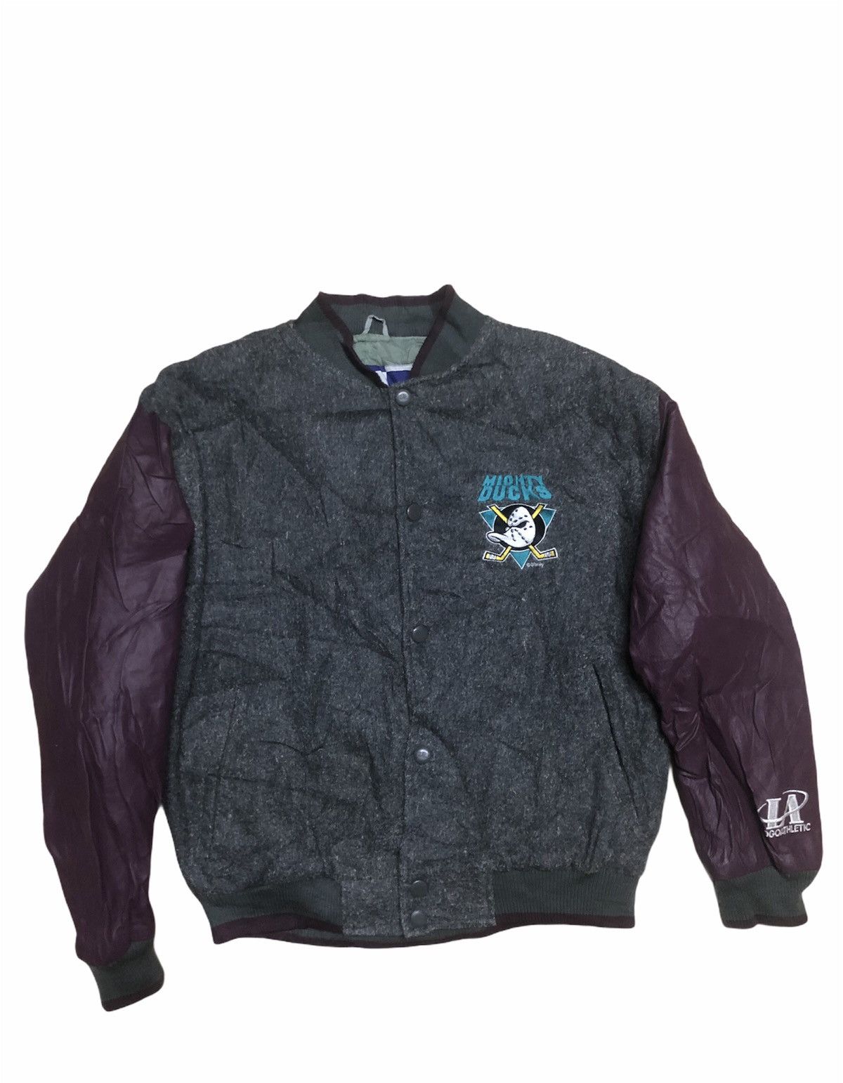 NHL 🔥NEED GONE❌Varsity Mighty Ducks NHL Team 1990 Size US L / EU 52-54 / 3 - 4 Thumbnail