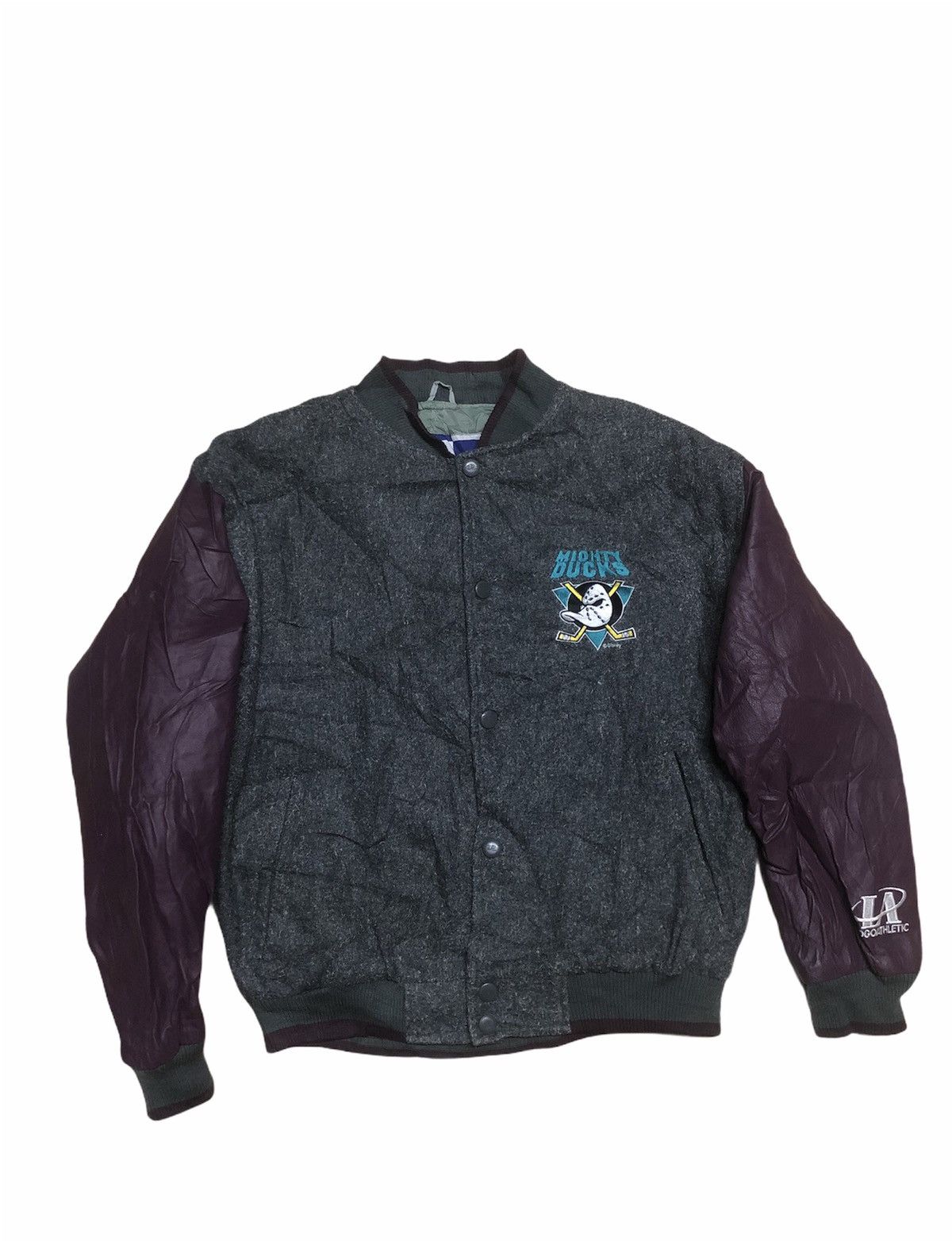 NHL 🔥NEED GONE❌Varsity Mighty Ducks NHL Team 1990 Size US L / EU 52-54 / 3 - 2 Thumbnail