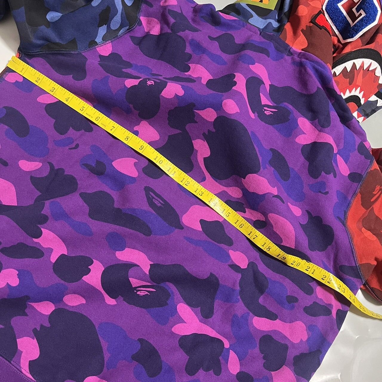 Bape Color Camo Crazy Shark Wide Full Zip Double Hoodie Size US XL / EU 56 / 4 - 6 Thumbnail