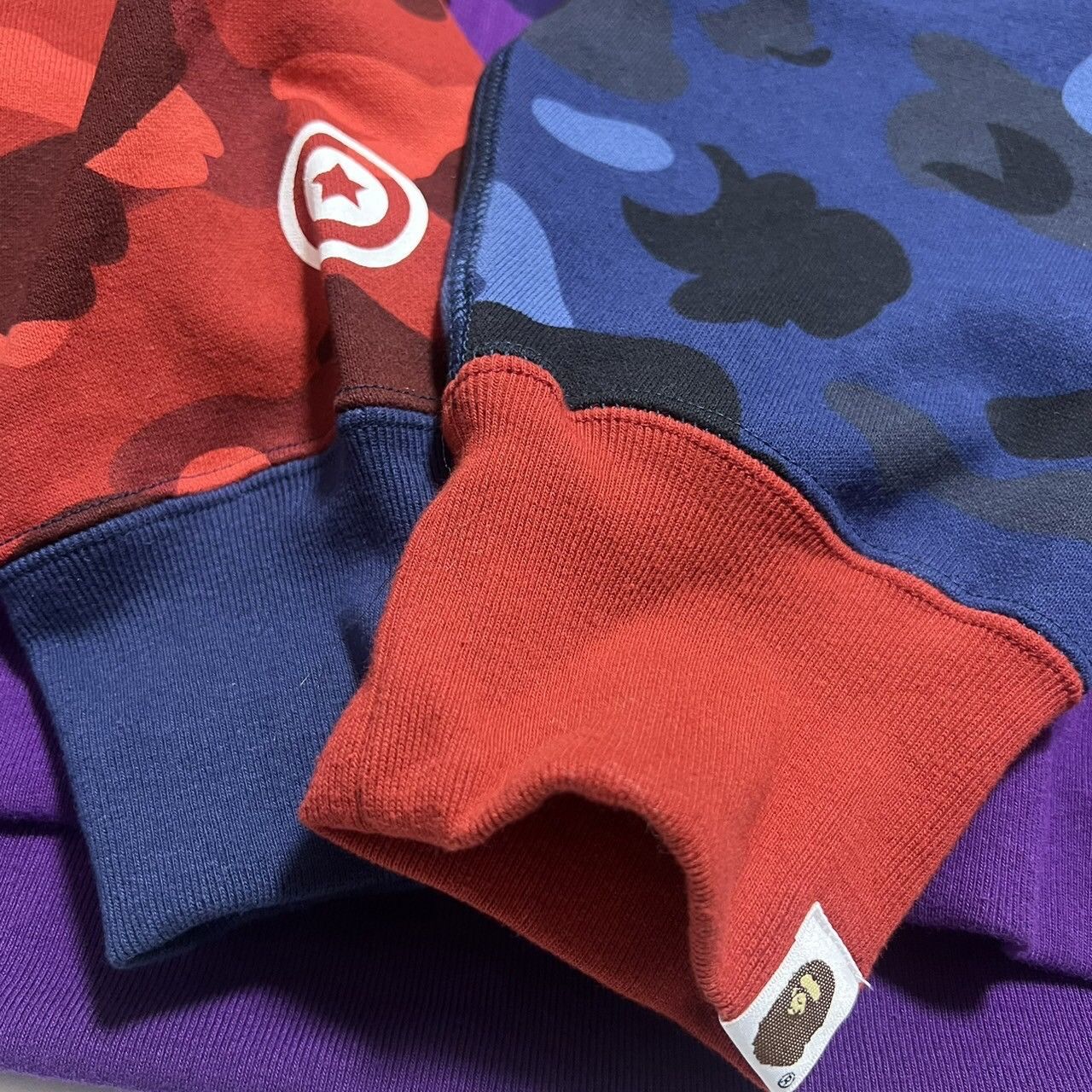 Bape Color Camo Crazy Shark Wide Full Zip Double Hoodie Size US XL / EU 56 / 4 - 5 Thumbnail
