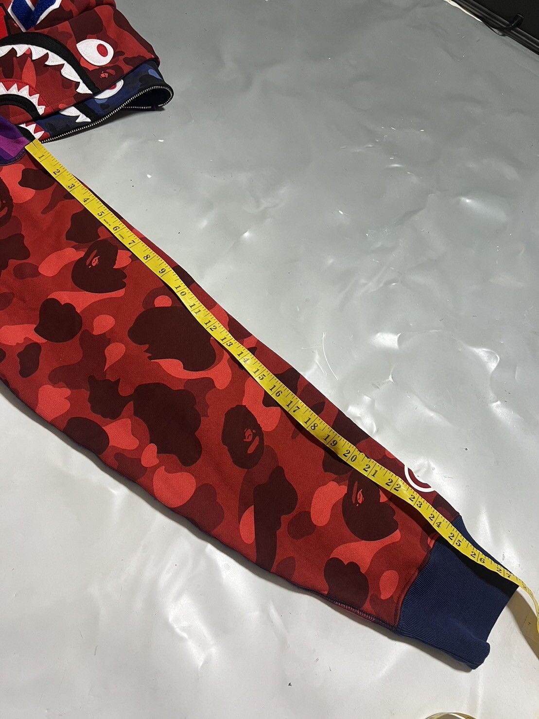 Bape Color Camo Crazy Shark Wide Full Zip Double Hoodie Size US XL / EU 56 / 4 - 8 Thumbnail