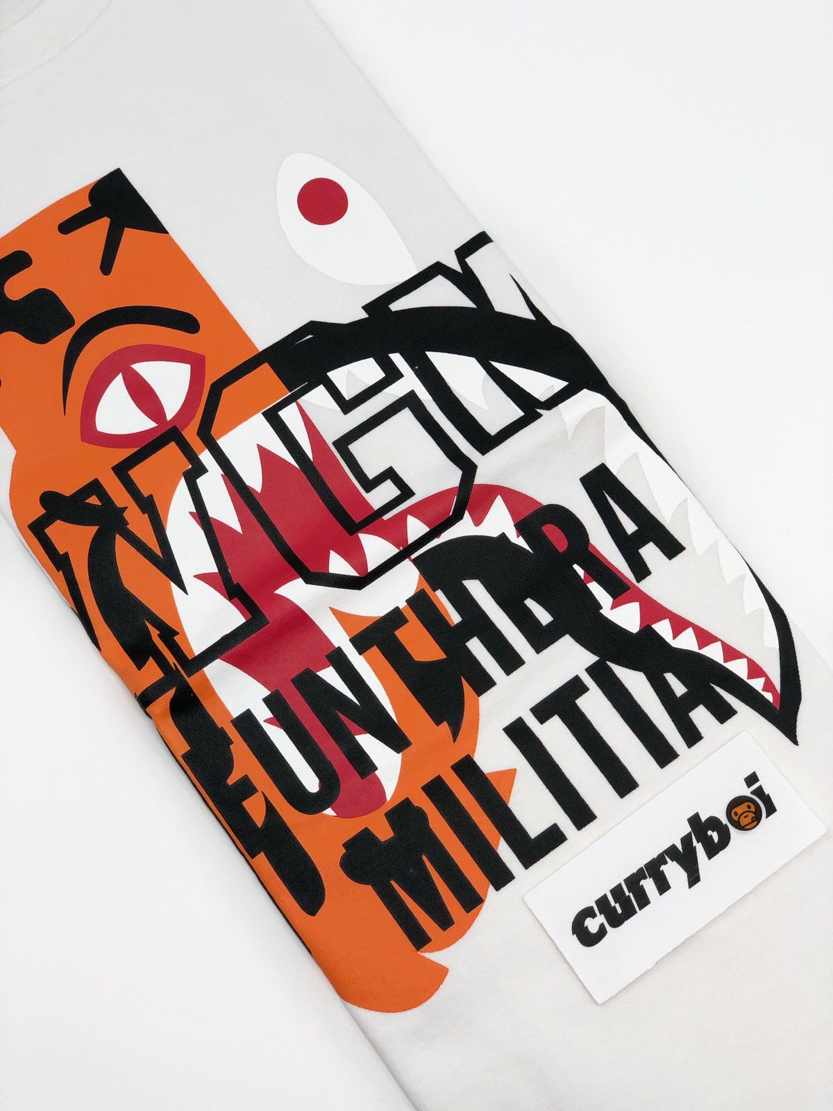 Bape SALE🔥 BAPE Tiger Shark Funthera Militia Tee White/Black Size US M / EU 48-50 / 2 - 5 Thumbnail