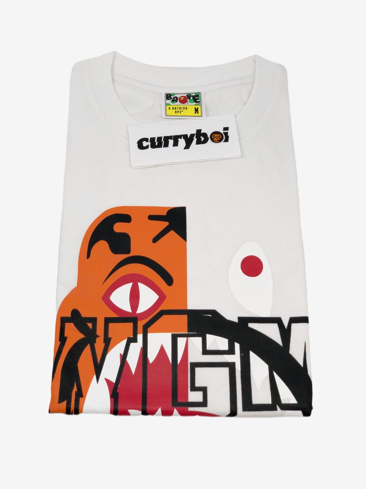 Bape SALE🔥 BAPE Tiger Shark Funthera Militia Tee White/Black Size US M / EU 48-50 / 2 - 3 Thumbnail