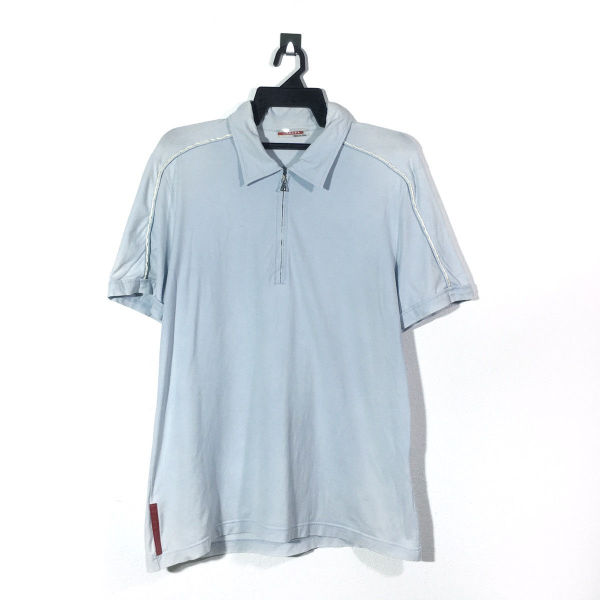Prada Vintage Prada Italy Fashion Designer Polos Quarter Zip L sz Size US L / EU 52-54 / 3 - 1 Thumbnail