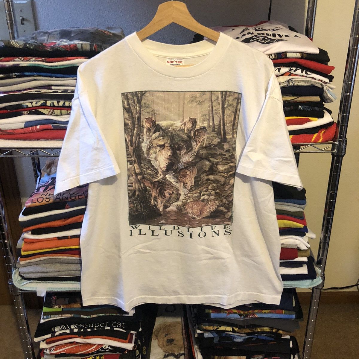 Vintage Vintage 1993 Wildlife Illusions tee Size US XL / EU 56 / 4 - 1 Thumbnail