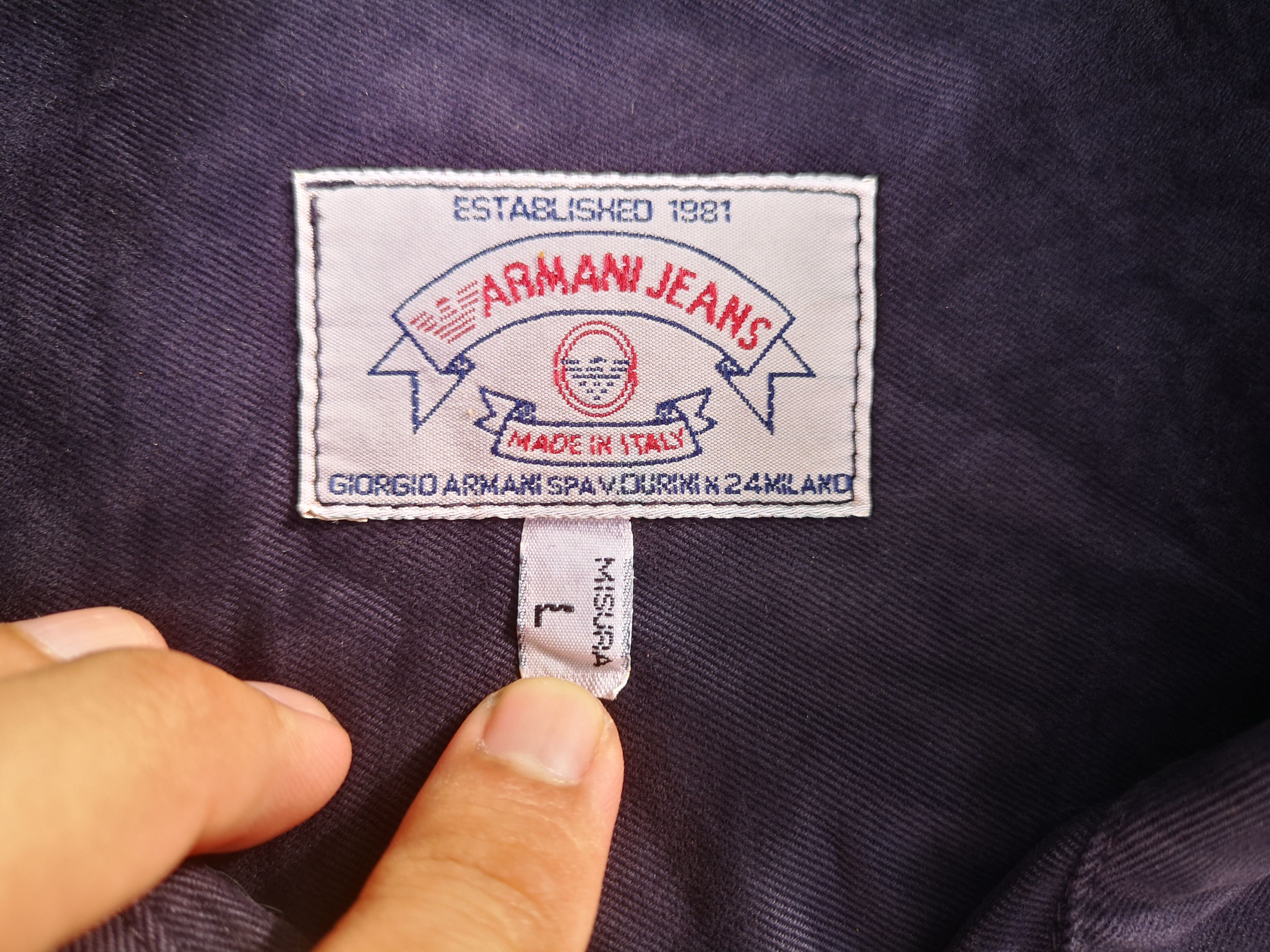 Armani × Vintage Vintage Armani Button Jacket Size L / US 10 / IT 46 - 11 Thumbnail