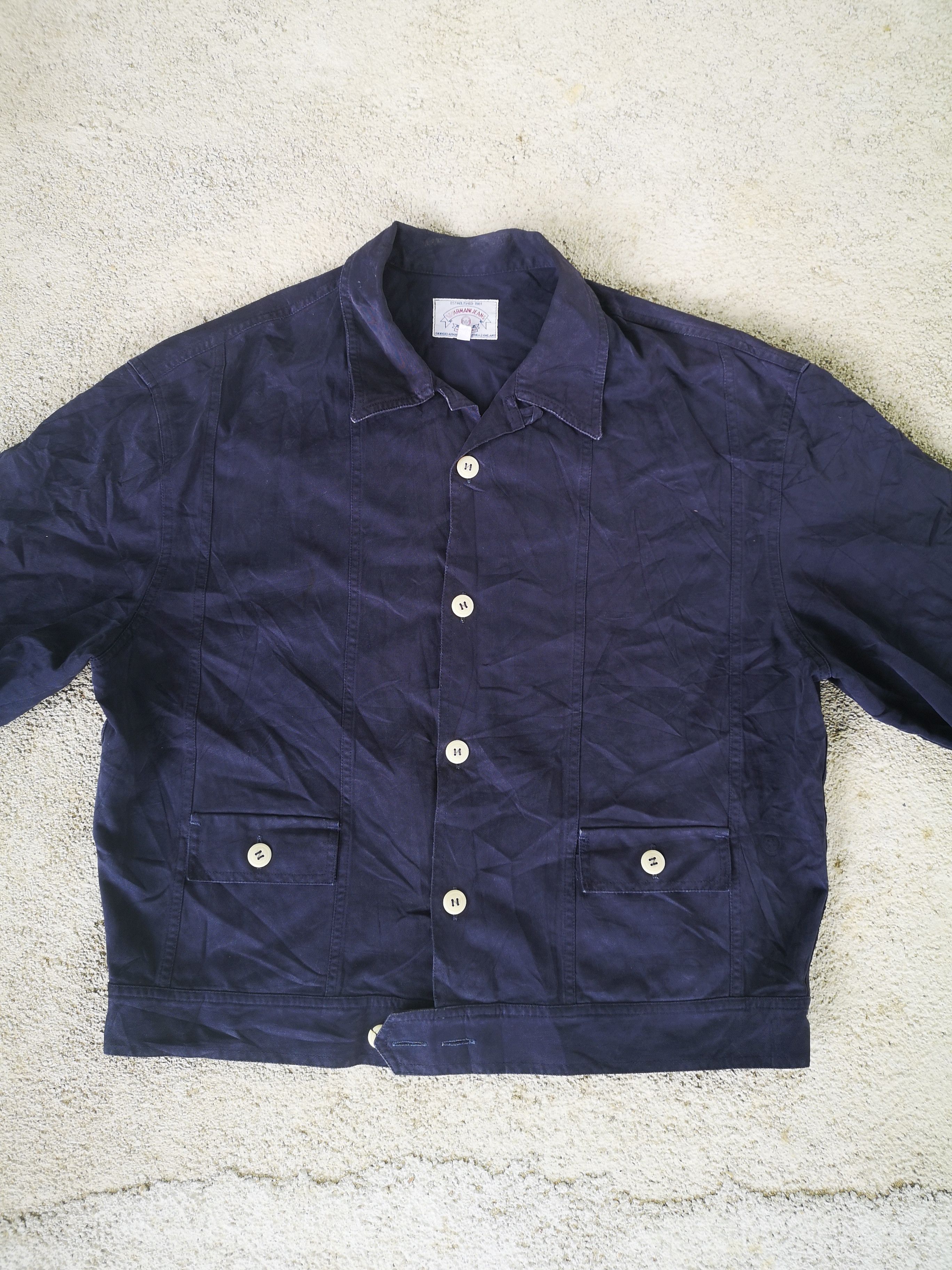 Armani × Vintage Vintage Armani Button Jacket Size L / US 10 / IT 46 - 5 Thumbnail