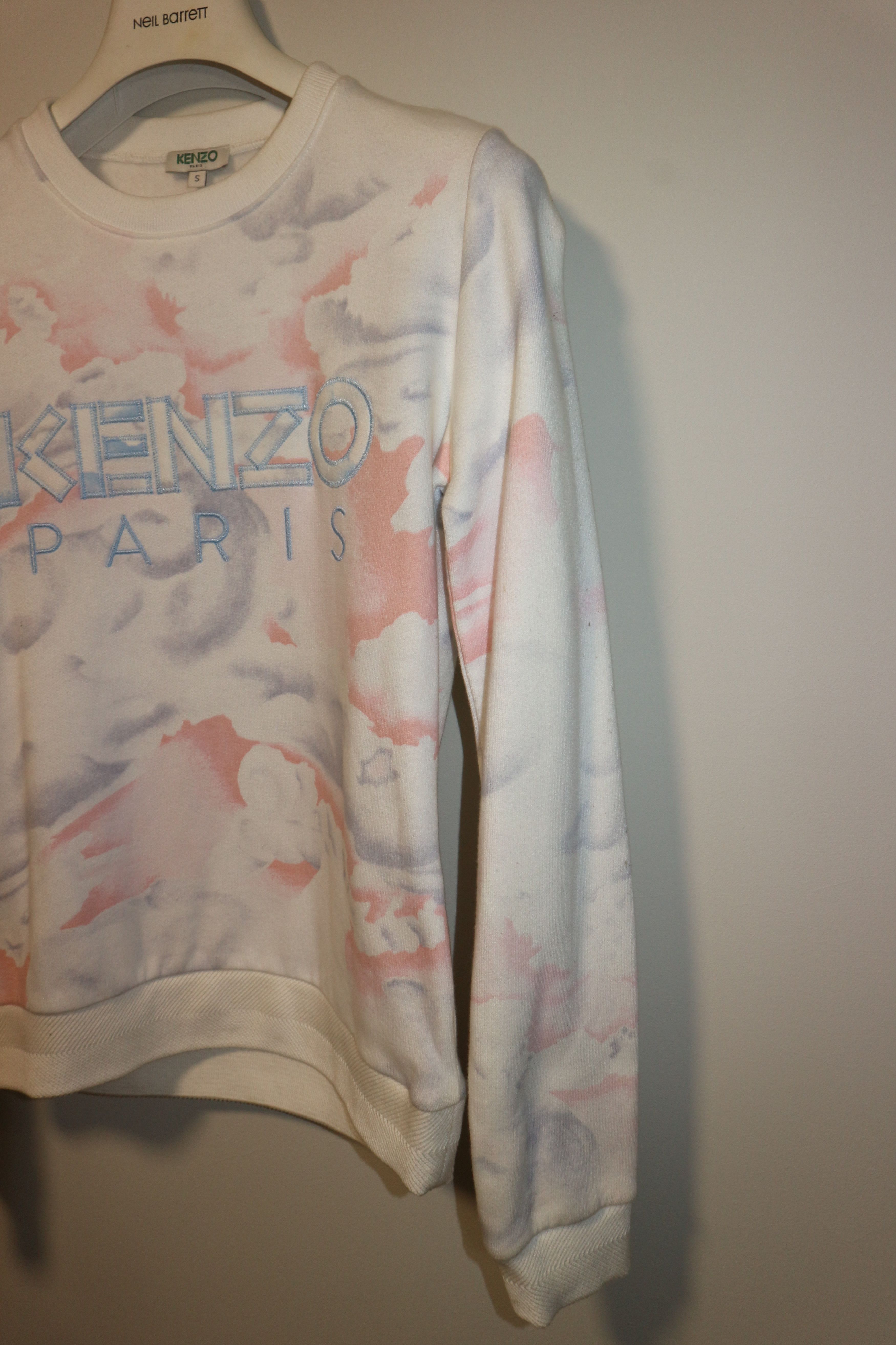Kenzo Embroidered logo clouds weatshirt Size US S / EU 44-46 / 1 - 1 Thumbnail