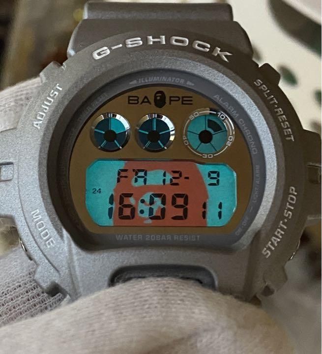 Bape × G Shock A BATHING APE x G SHOCK DW-6900 Digital Watch Metallic ...