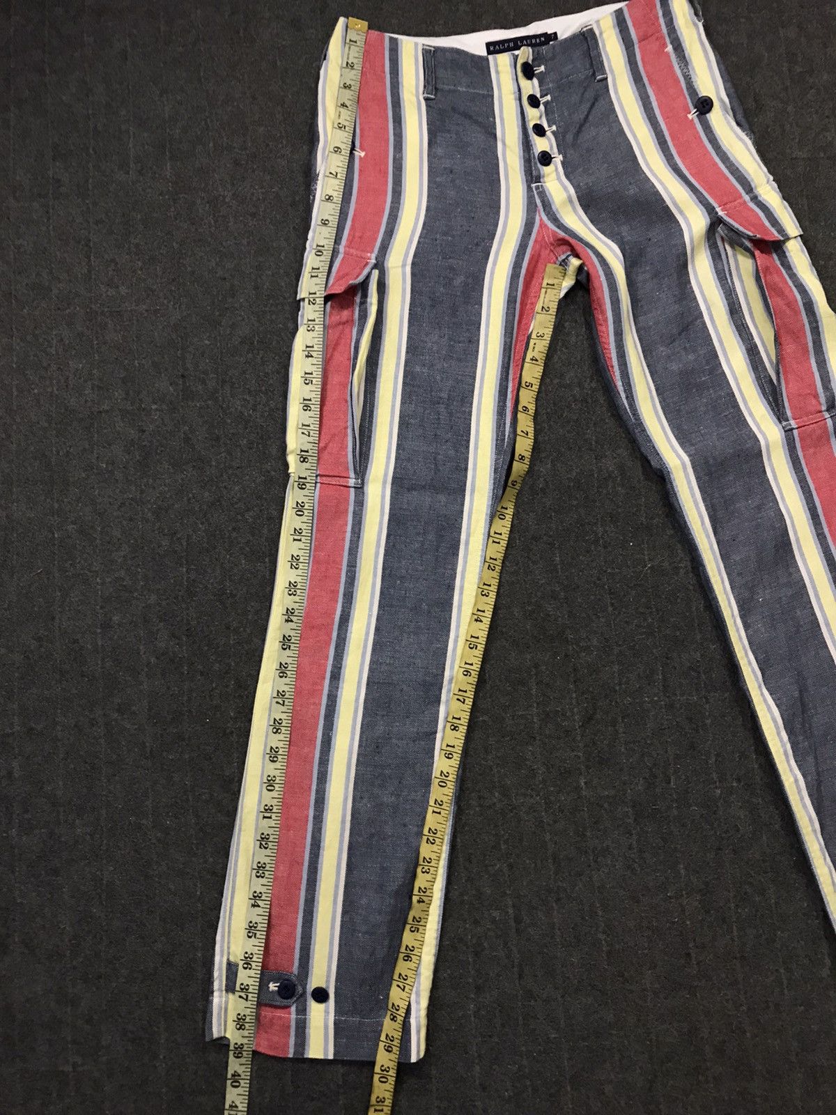 Polo Ralph Lauren × Ralph Lauren Vintage Ralph Lauren Cargo Pants Pocket Multicolour Design Size US 29 - 17 Thumbnail