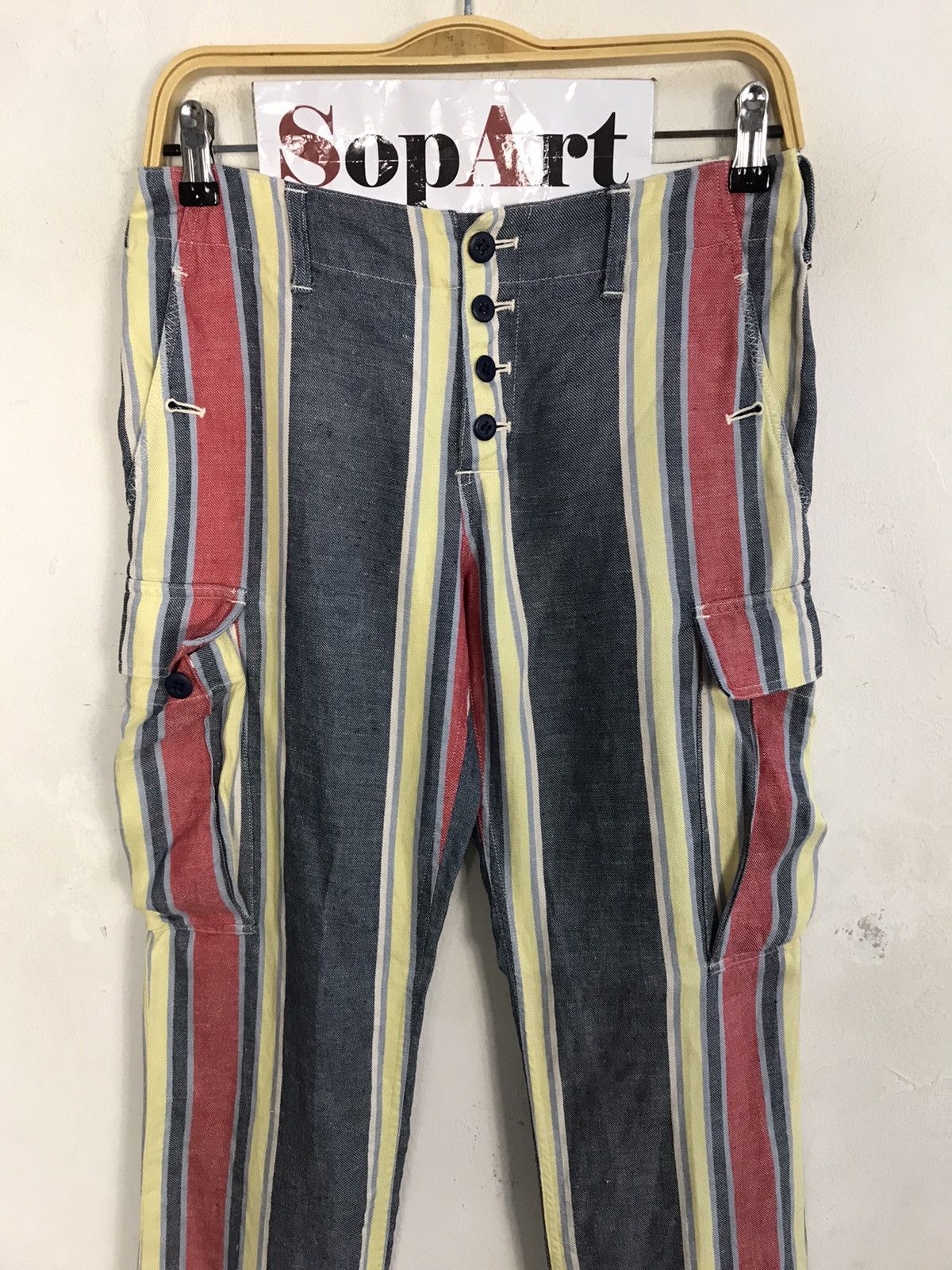 Polo Ralph Lauren × Ralph Lauren Vintage Ralph Lauren Cargo Pants Pocket Multicolour Design Size US 29 - 3 Thumbnail