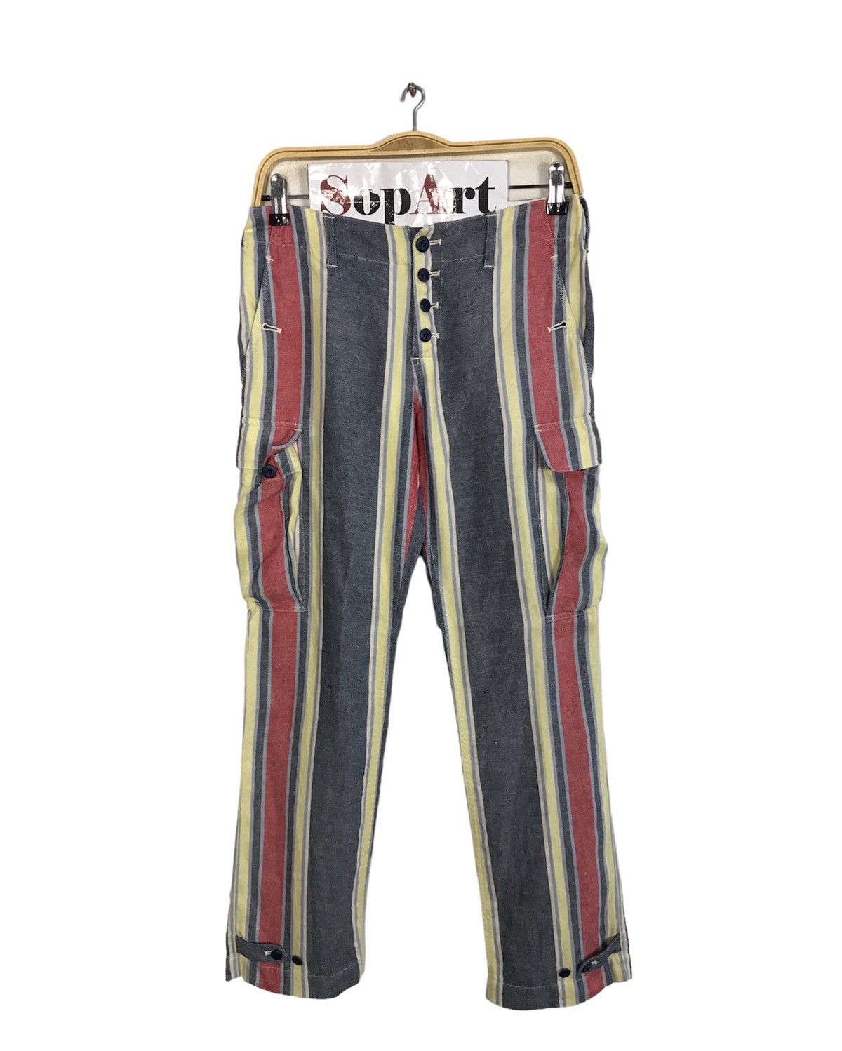 Polo Ralph Lauren × Ralph Lauren Vintage Ralph Lauren Cargo Pants Pocket Multicolour Design Size US 29 - 1 Thumbnail