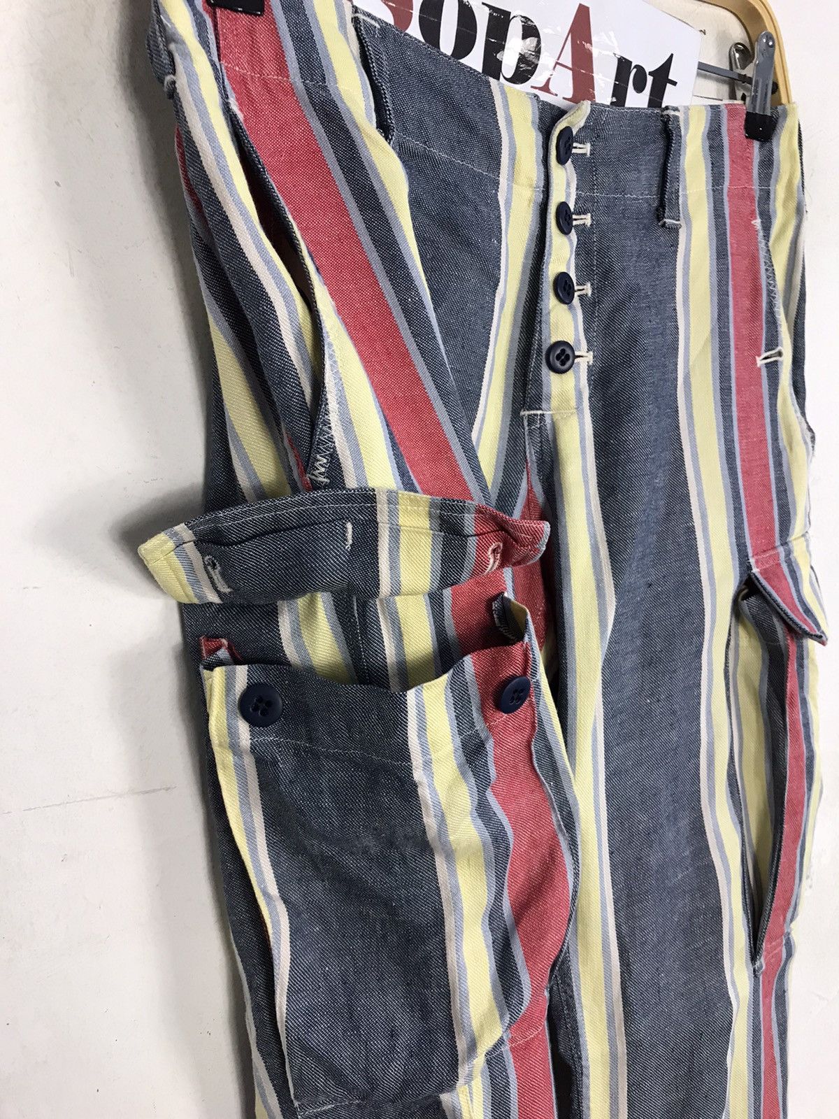 Polo Ralph Lauren × Ralph Lauren Vintage Ralph Lauren Cargo Pants Pocket Multicolour Design Size US 29 - 7 Thumbnail