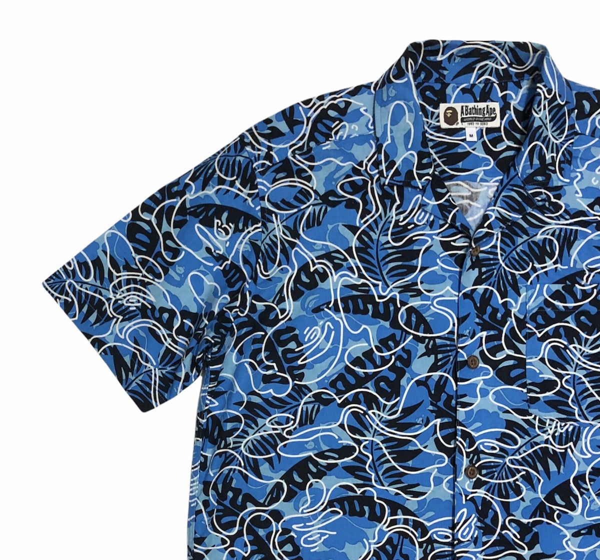 Bape Tropical Camo Button Up S/S Shirt (2016) Size US M / EU 48-50 / 2 - 6 Thumbnail