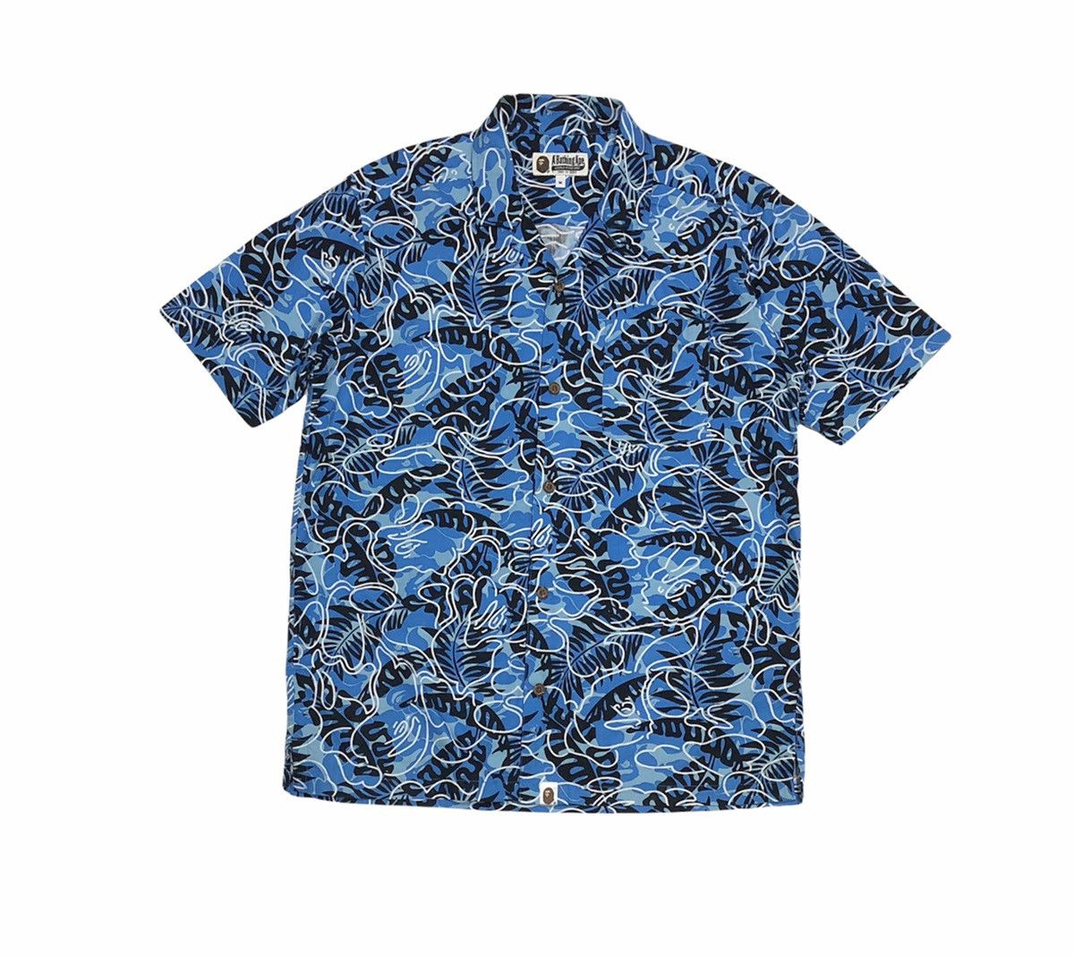 Bape Tropical Camo Button Up S/S Shirt (2016) Size US M / EU 48-50 / 2 - 3 Thumbnail