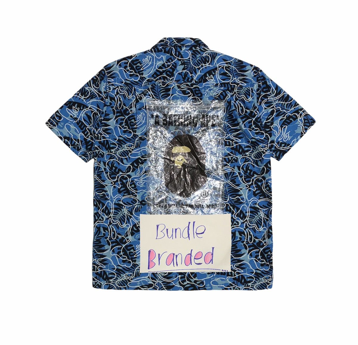 Bape Tropical Camo Button Up S/S Shirt (2016) Size US M / EU 48-50 / 2 - 10 Thumbnail