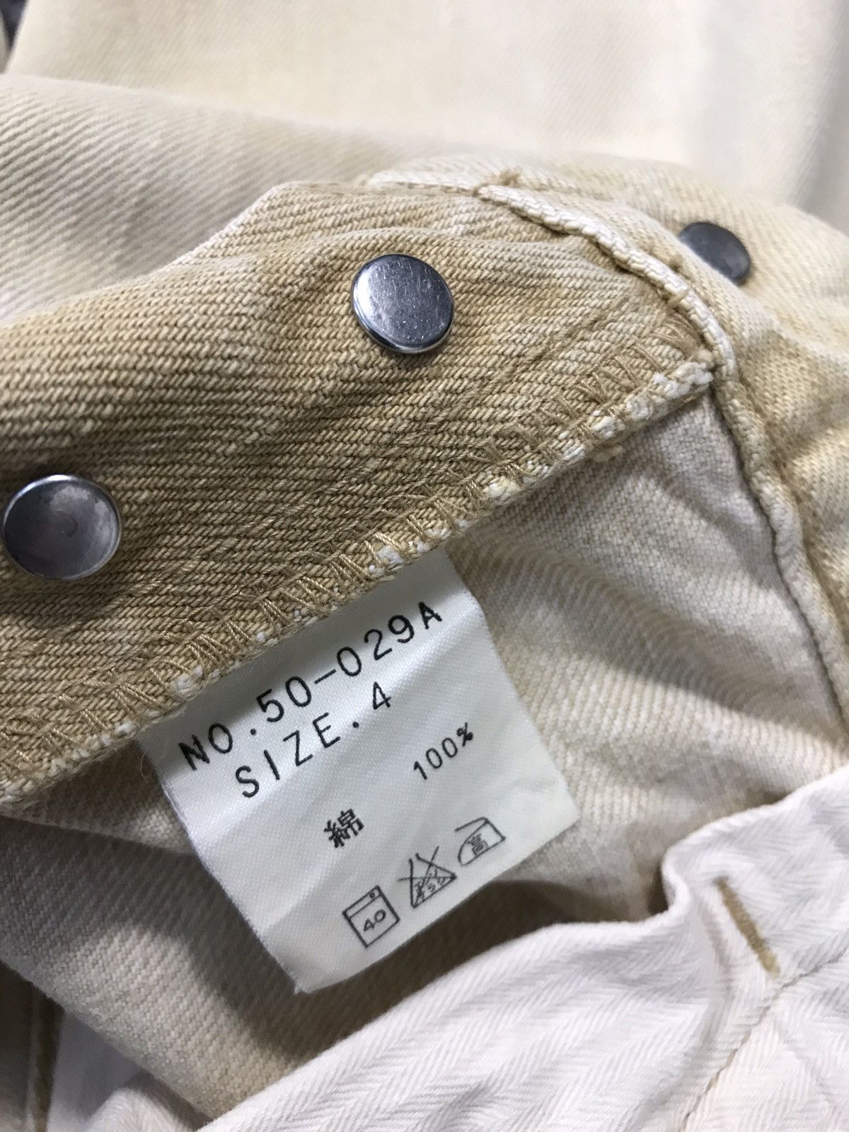 Japanese Brand × OMNIGOD × Vintage Vintage Omnigod Jeans Colour Cream Style Size US 30 / EU 46 - 15 Thumbnail