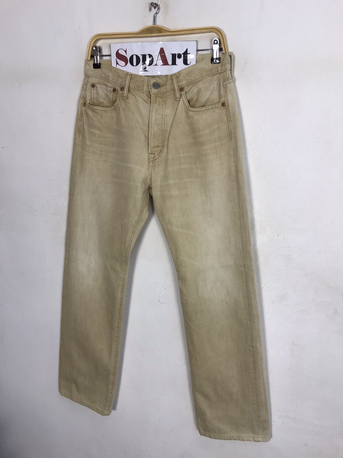 Japanese Brand × OMNIGOD × Vintage Vintage Omnigod Jeans Colour Cream Style Size US 30 / EU 46 - 4 Thumbnail
