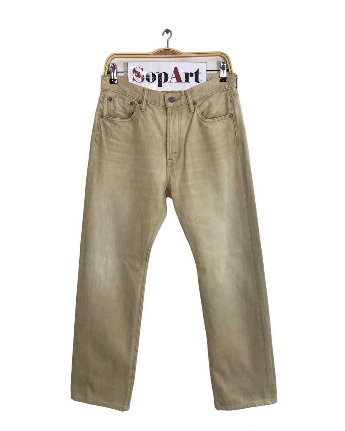 Japanese Brand × OMNIGOD × Vintage Vintage Omnigod Jeans Colour Cream Style Size US 30 / EU 46 - 1 Thumbnail
