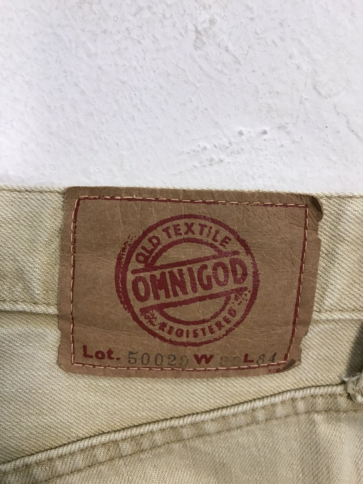 Japanese Brand × OMNIGOD × Vintage Vintage Omnigod Jeans Colour Cream Style Size US 30 / EU 46 - 14 Thumbnail