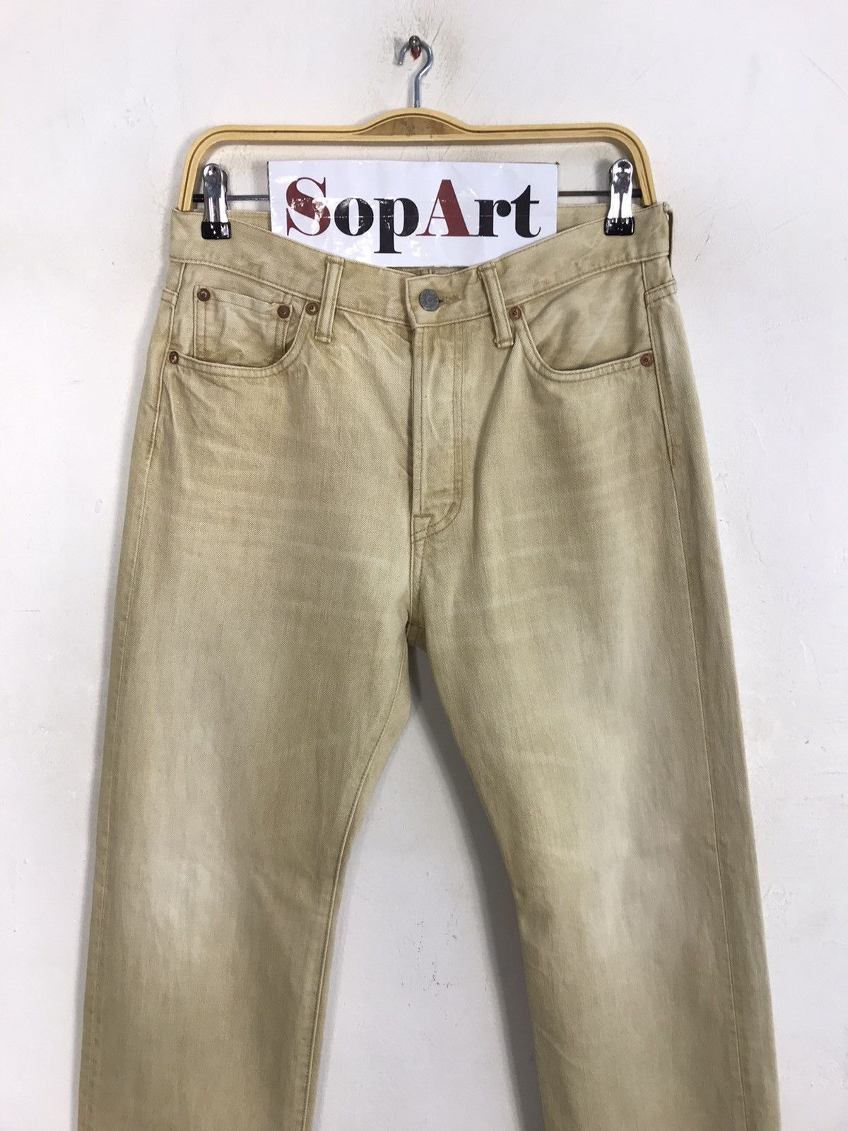 Japanese Brand × OMNIGOD × Vintage Vintage Omnigod Jeans Colour Cream Style Size US 30 / EU 46 - 3 Thumbnail