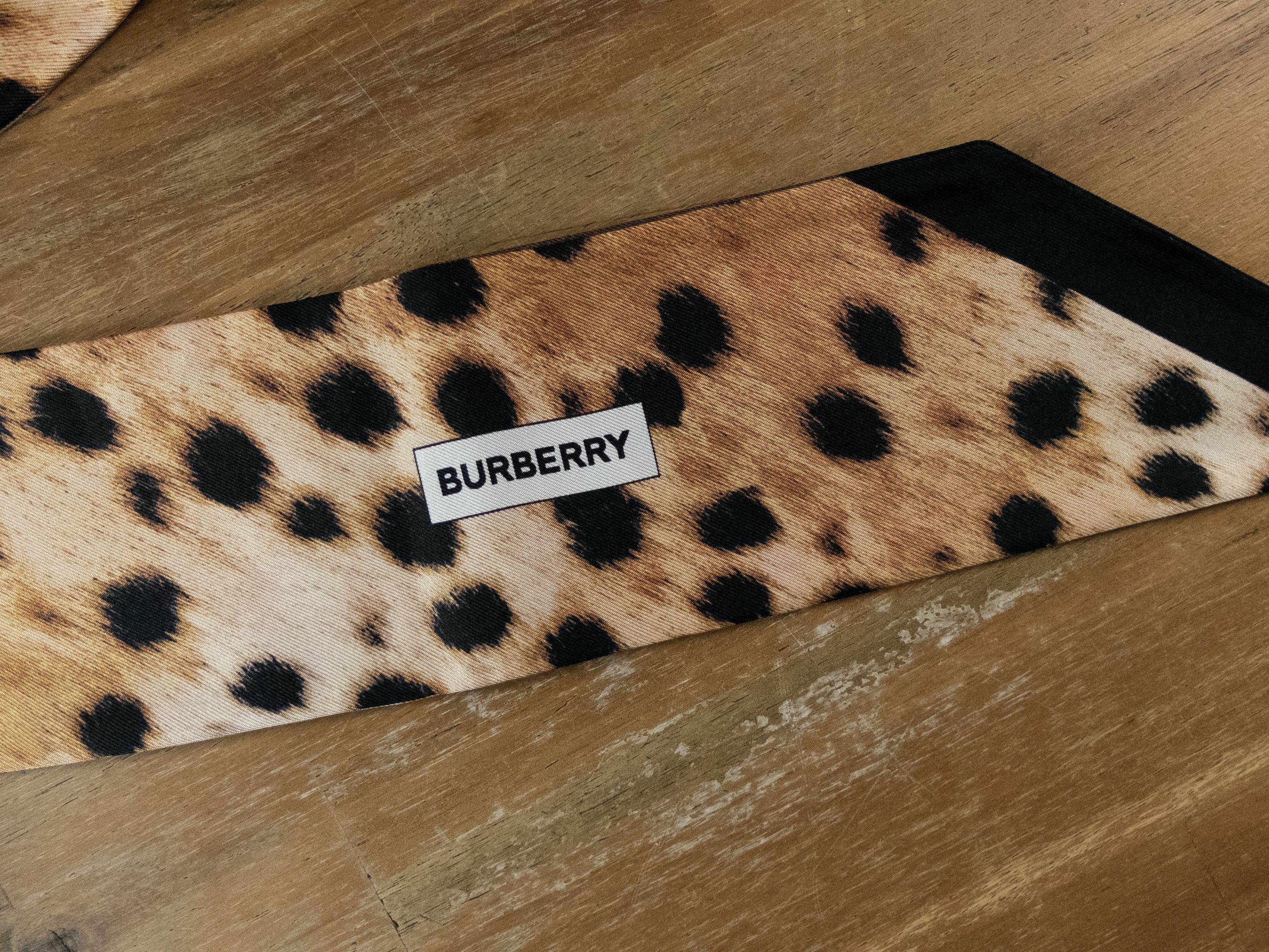 Burberry BURBERRY floral leopard reversible twill silk skinny scarf q Size ONE SIZE - 8 Thumbnail