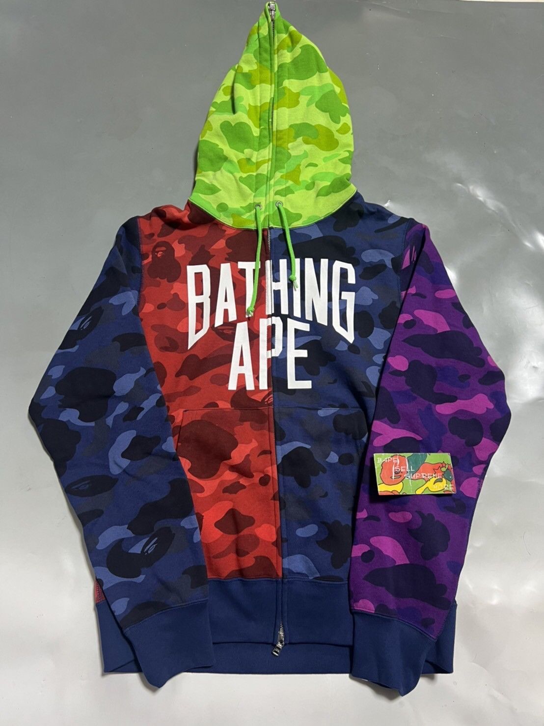 Bape BAPE mix crazy camo full zip hoodie Grailed