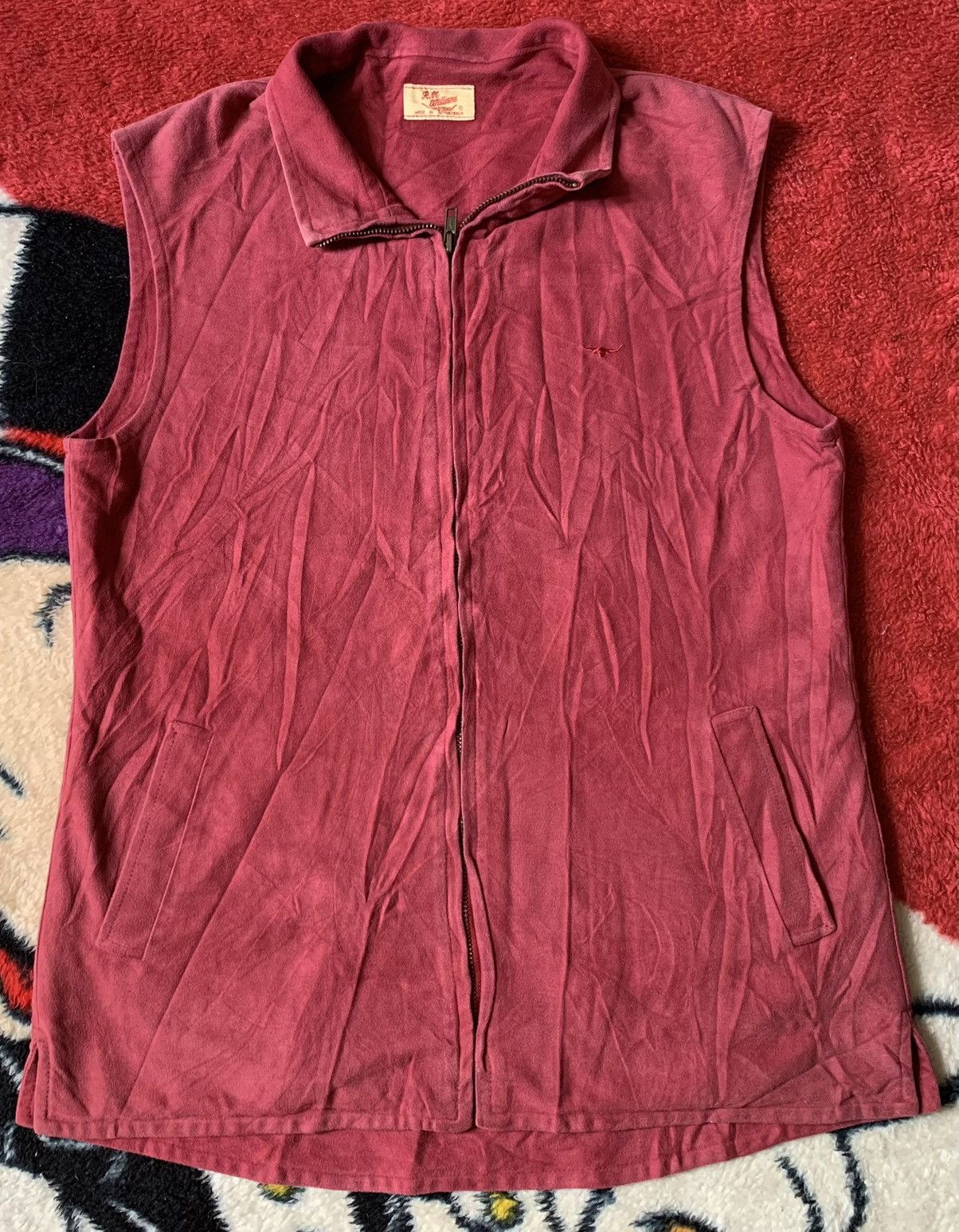 image of Rare Vintage 90's Rm Williams Western Vest in Reds, Men's (Size Small)