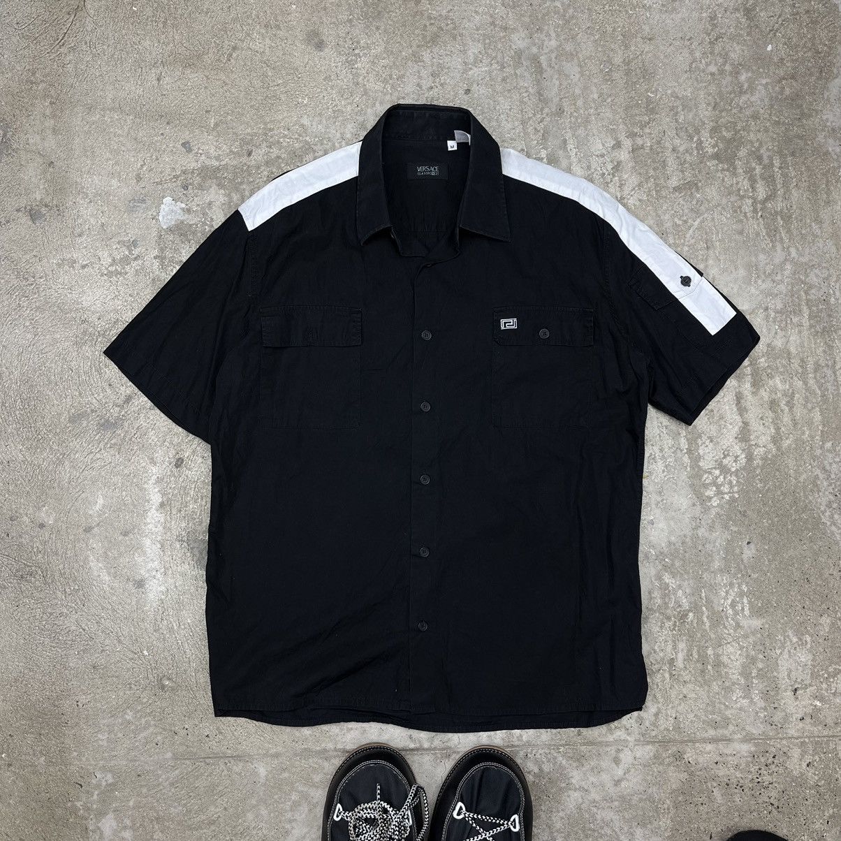 Versace VERSACE MULTIPOCKET WITH BIGLOGO ARCHIVE 1990s SHIRT - № 592 Size US M / EU 48-50 / 2 - 6 Thumbnail