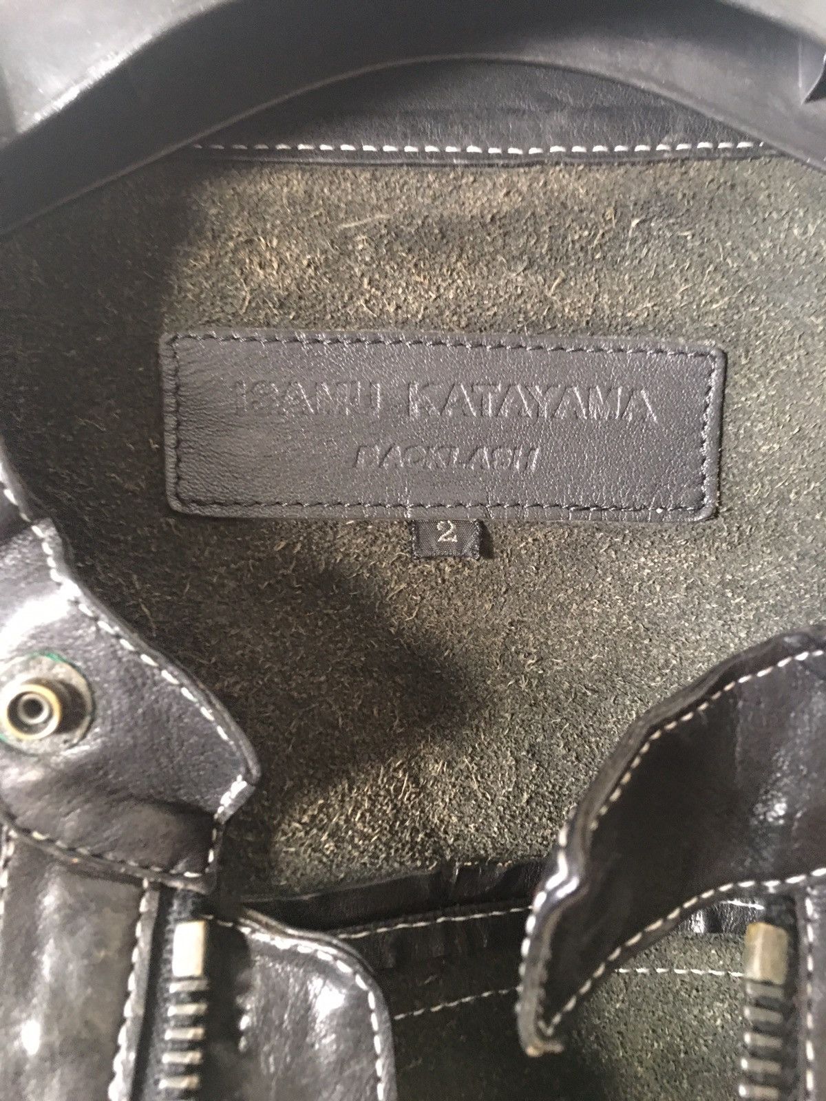 Isamu Katayama Backlash Distressed cow leather coat Size US M / EU 48-50 / 2 - 3 Thumbnail