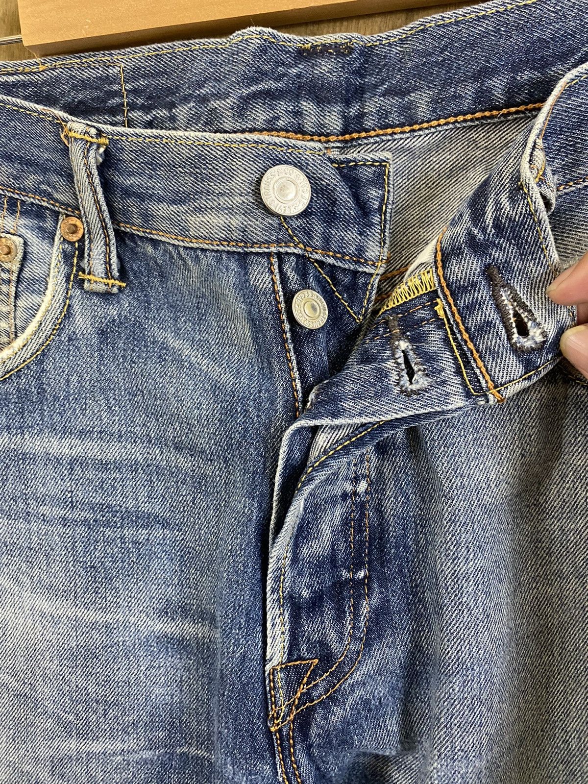 Levi's DLS 501 Levi’s Blue distressed Denim Pants #BB542 Size US 32 / EU 48 - 18 Thumbnail