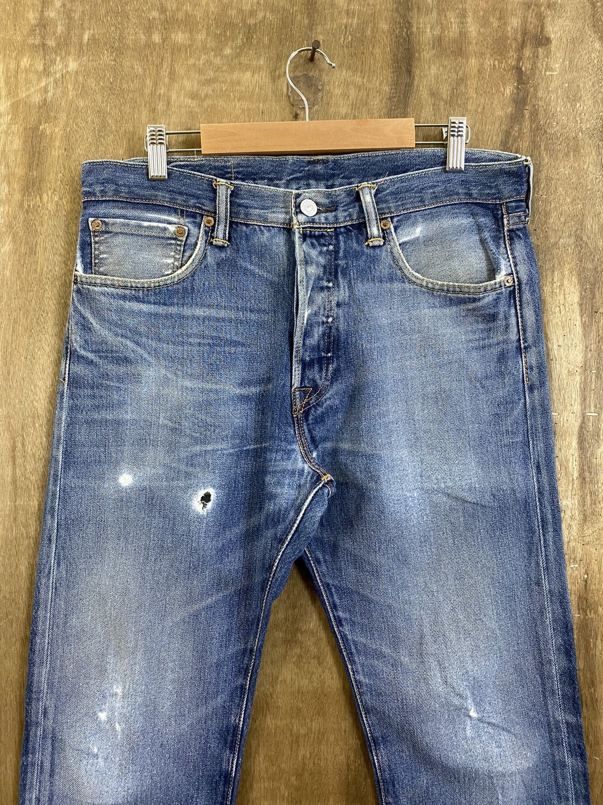 Levi's DLS 501 Levi’s Blue distressed Denim Pants #BB542 Size US 32 / EU 48 - 2 Thumbnail