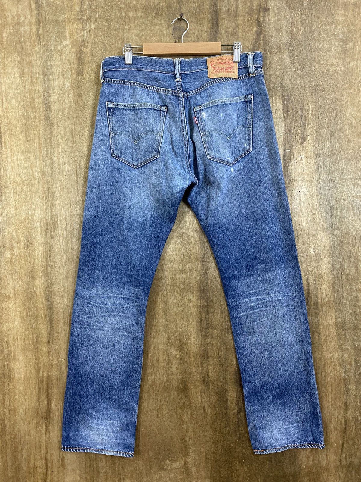 Levi's DLS 501 Levi’s Blue distressed Denim Pants #BB542 Size US 32 / EU 48 - 7 Thumbnail