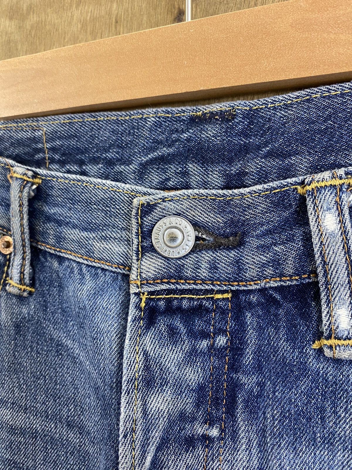 Levi's DLS 501 Levi’s Blue distressed Denim Pants #BB542 Size US 32 / EU 48 - 17 Thumbnail