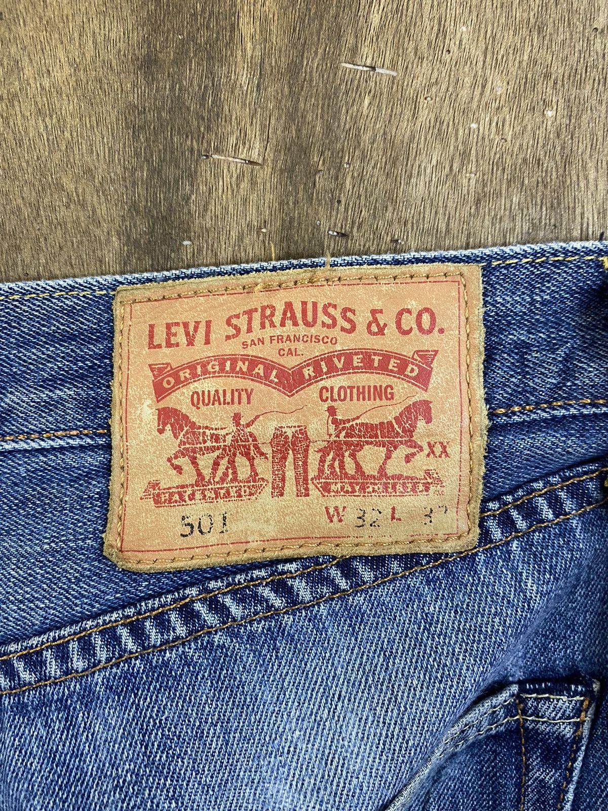 Levi's DLS 501 Levi’s Blue distressed Denim Pants #BB542 Size US 32 / EU 48 - 12 Thumbnail