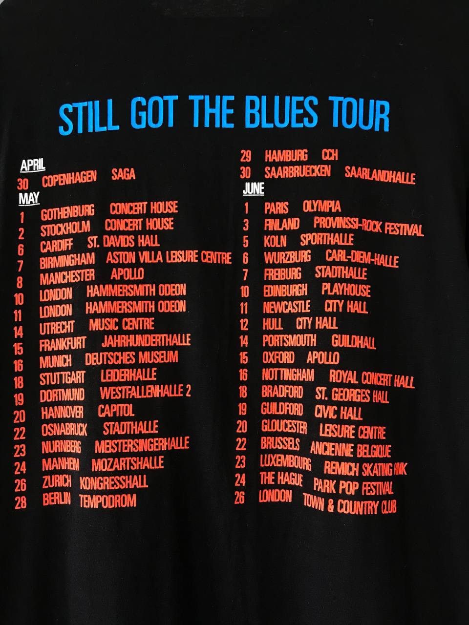 Band Tees Gary Moore 1990 vintage band tour tee Size US XL / EU 56 / 4 - 7 Thumbnail