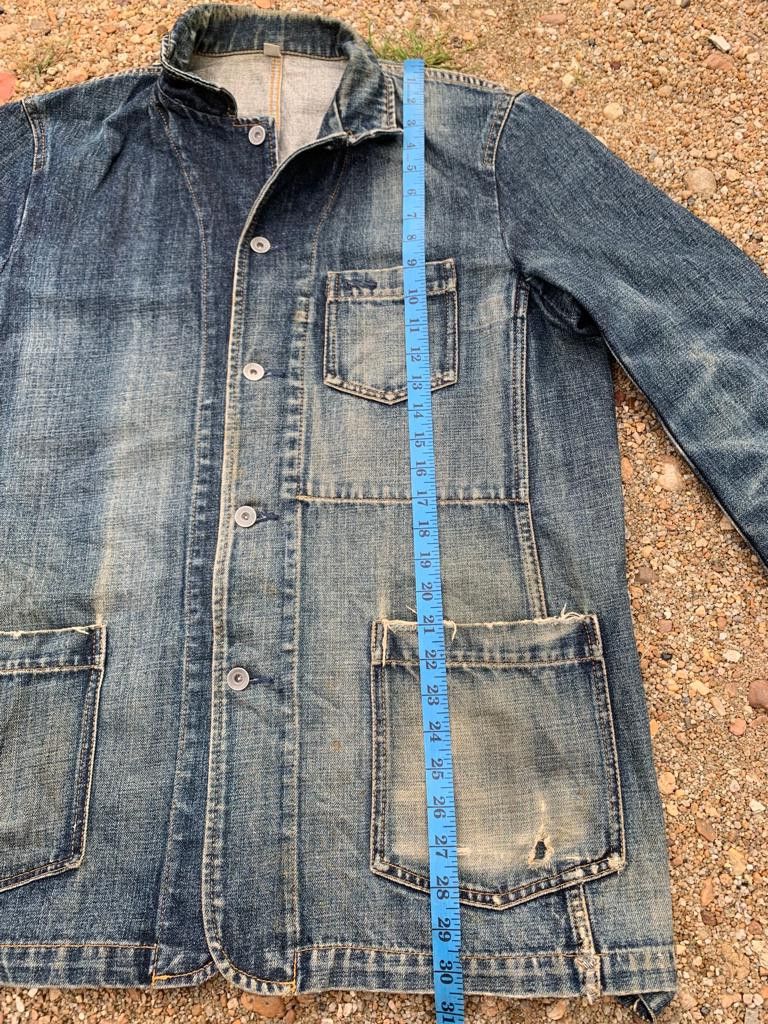 Uniqlo Uniqlo Jacket Distressed Denim Size US XL / EU 56 / 4 - 13 Thumbnail