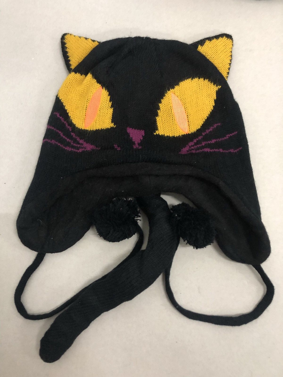Vintage Custom Cat Beanie Hat Cap Size ONE SIZE - 1 Thumbnail