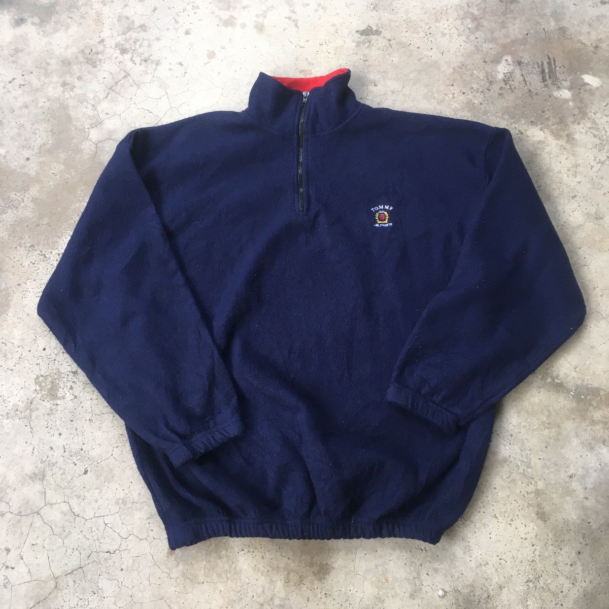 Tommy Hilfiger Tommy Hilfiger Crest Logo Zipper Fleece Sweater Size US XL / EU 56 / 4 - 2 Thumbnail