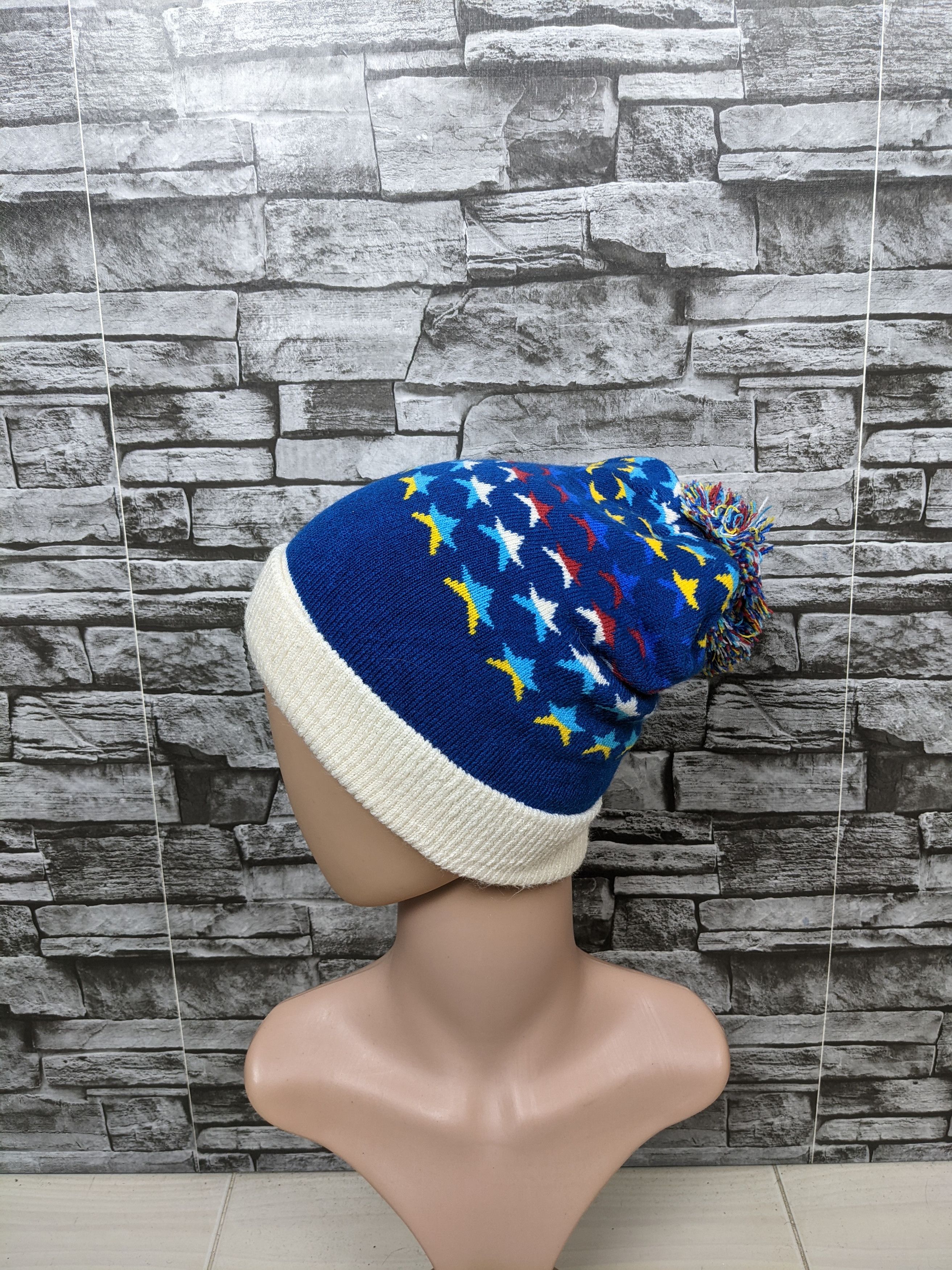 Japanese Brand Vintage Browny Japan Pattern Unbranded Beanie Hat Cap Snow Size ONE SIZE - 2 Thumbnail