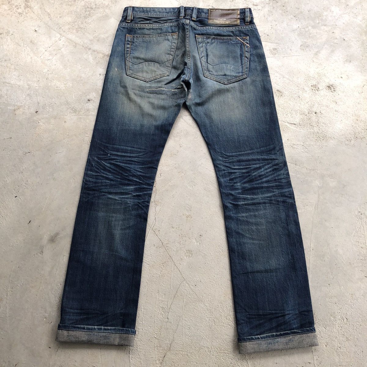 Vintage cult of individuality selvedge distressed denim