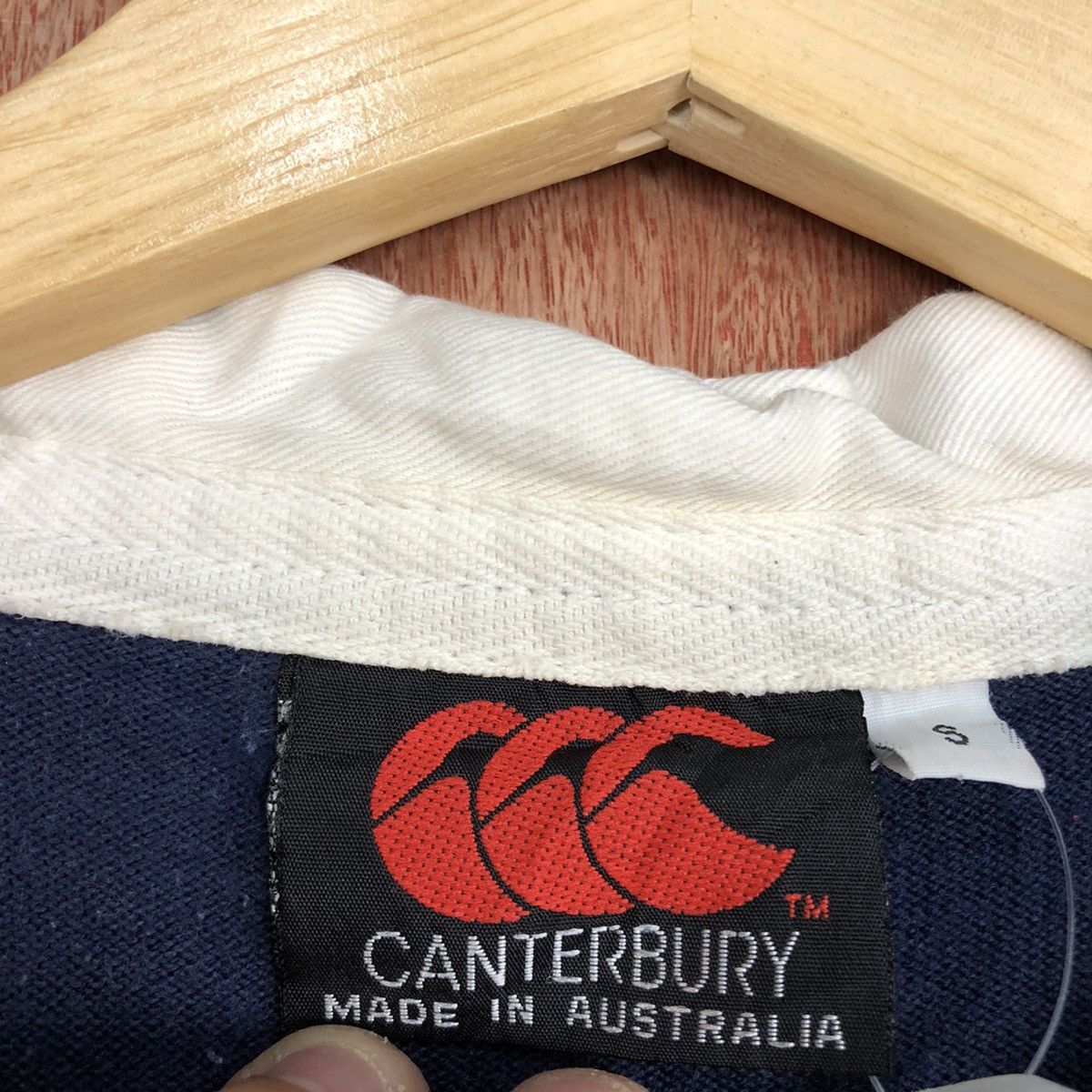 Canterbury of New Zealand DLL Canterbury New Zealand rugby jersy stripe #1626 Size US S / EU 44-46 / 1 - 11 Thumbnail