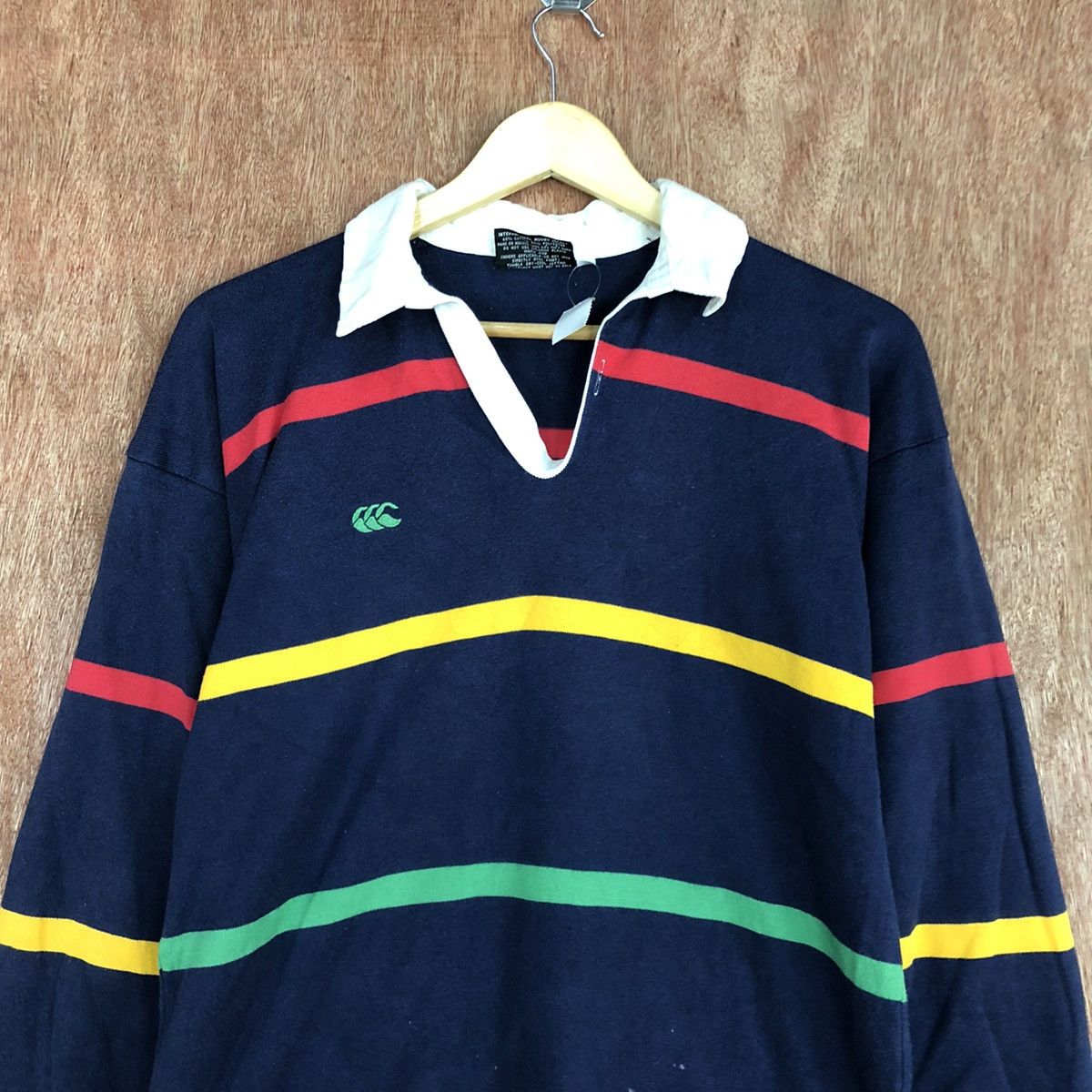 Canterbury of New Zealand DLL Canterbury New Zealand rugby jersy stripe #1626 Size US S / EU 44-46 / 1 - 2 Thumbnail