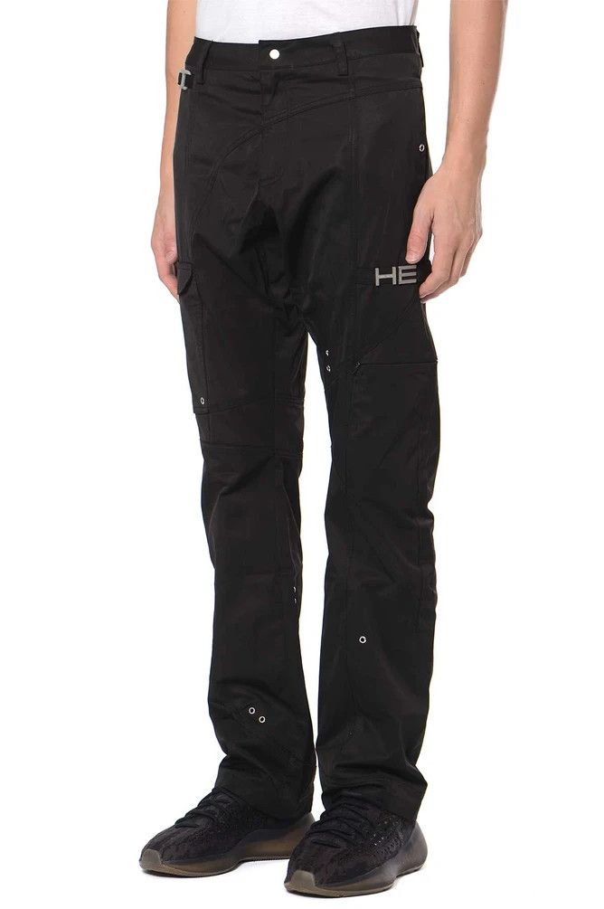 HELIOT EMIL Black Minimal Twill Cargo Pants Heliot Emil