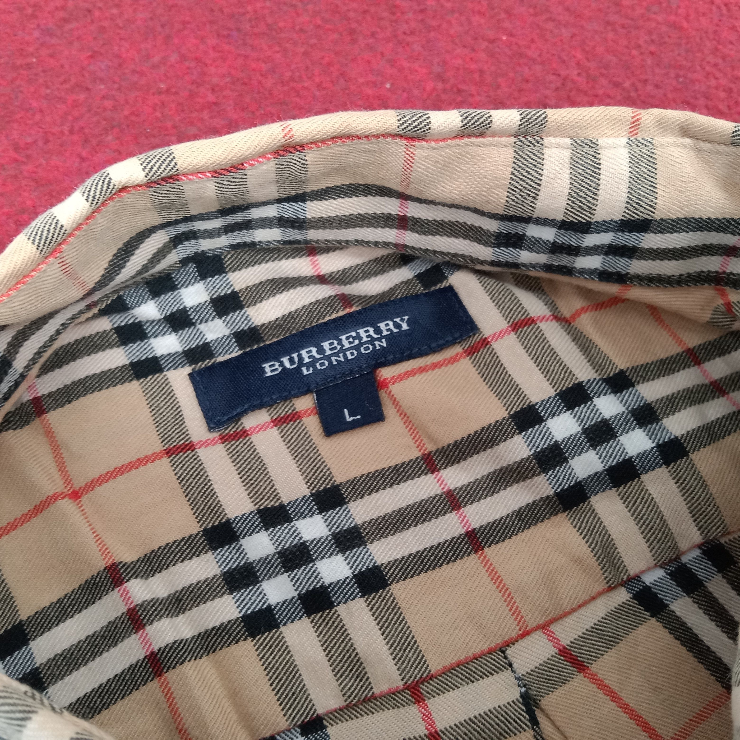 Burberry × Vintage Burberry London Nova Check Design Style Formal Shirt Size US L / EU 52-54 / 3 - 5 Thumbnail