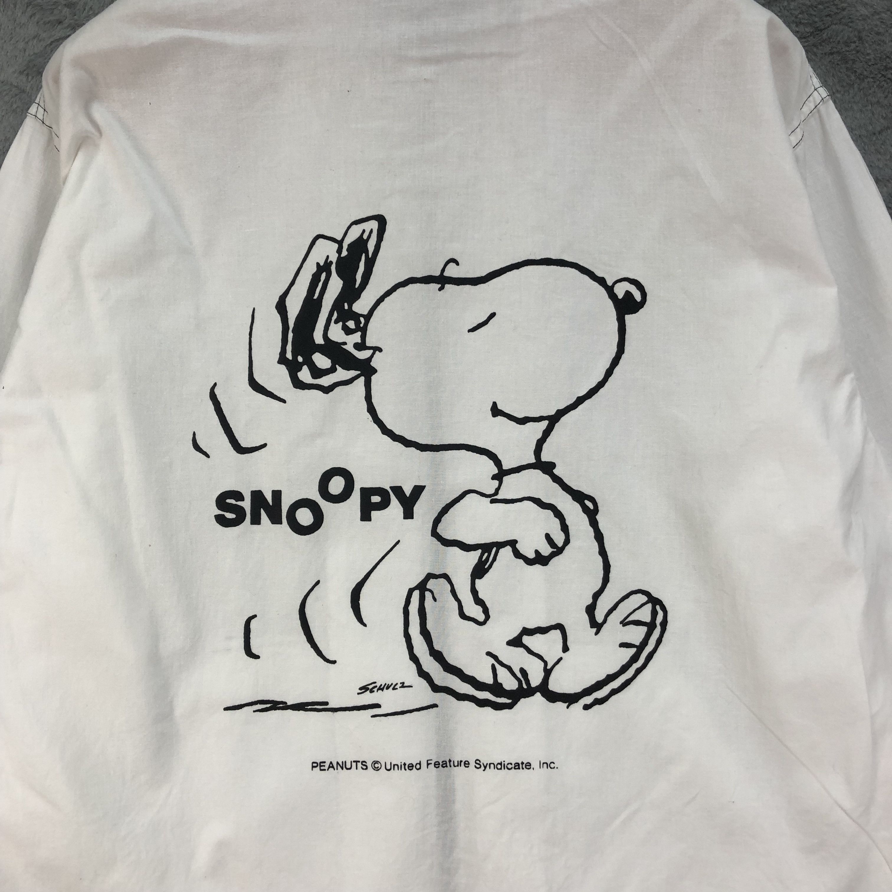 Peanuts Vintage Peanuts Snoopy Back Big Logo Hooded Jacket #4676-163 Size US L / EU 52-54 / 3 - 2 Thumbnail