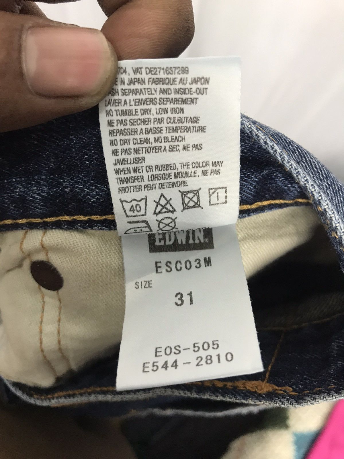 Edwin × Japanese Brand 🔥BEST OFFER 🔥Vintage Edwin selvedge denim jeans Size US 32 / EU 48 - 5 Thumbnail